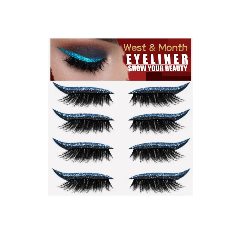 2in1 Eyeshadow Eyeliner Stickers False Eyelashes Waterproof Eyelash Liner Patches Instant Cat Eye Natural Look Party Eye Makeup — image 9