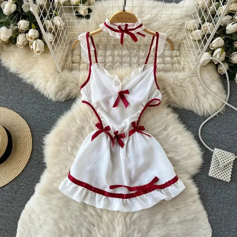 Woman Plus Size Sexy V-Neck Strap Dress Lace Trim Slim Short Dress Women Fashion Comfortable Dress Party Hotsweet — image 39