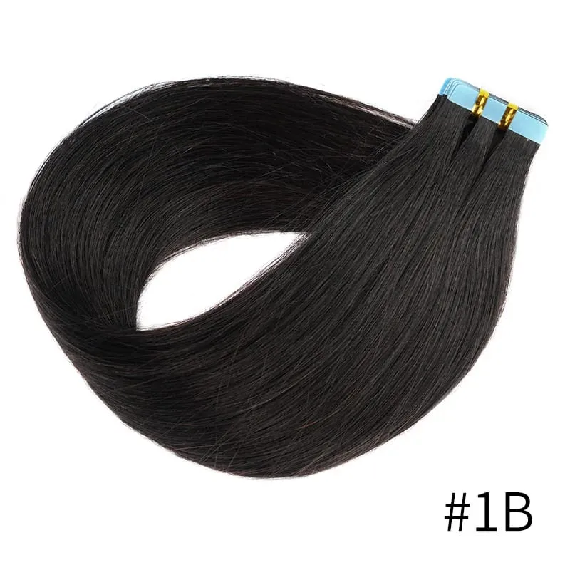 Veravicky #350 Tape in Hair Extensions Remy Human Hair Permanent Pre-taped Invisible Skin Weft Hairpieces Copper Red 20pcs/50G