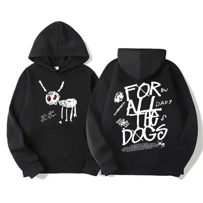 Men Women Fashion Hip Hop Pullovers Sweatshirt Vintage Streetwear Hoodie Rapper Drake New Album for All The Dogs Graphic Hoodies — image 1