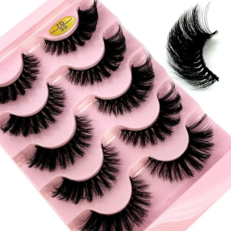 Fluffy Lashes Mink False EyelashesThick Cat Eye Makeup Long Natural Volume 3d Eyelashes Extension Wholesale Mink Eyelashes — image 13