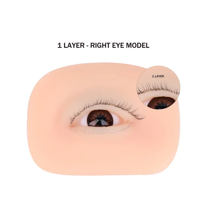 3 Layers Lashes Reusable Mannequin Eyes Eyelash Extension Eyes Model Doll Face Head Training Simulated Silicone Eye Makeup Tools — image 10