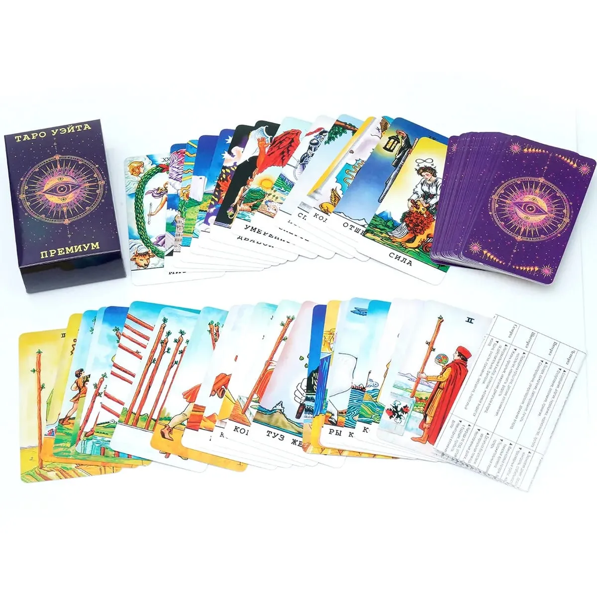 Таро Уэйта Classic Tarot Cards with Guide Book Russian Version Divination Game Cards — image 3
