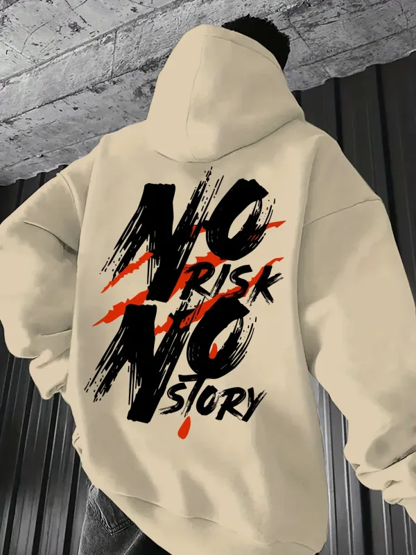 Men's and women's casual NO NO printed hooded kangaroo pocket hoodie perfect choice for autumn and winter seasons — image 3