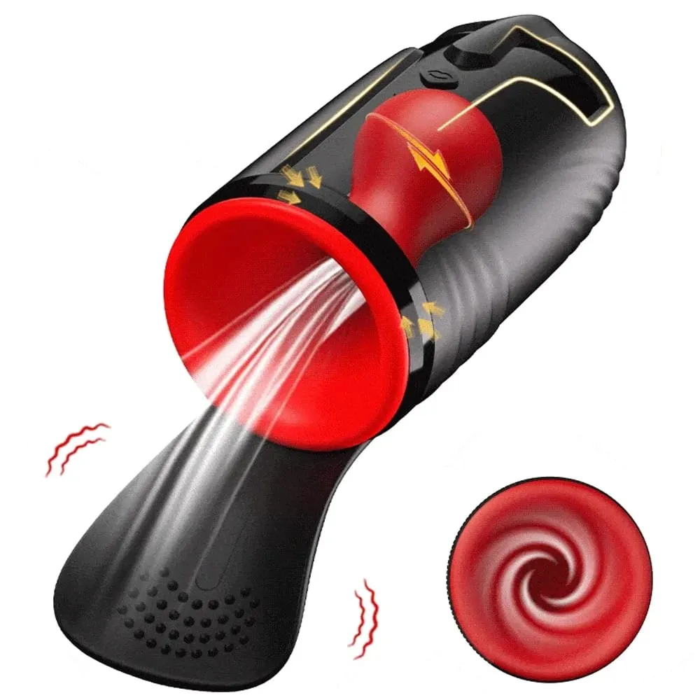 Manlig Onanist Penis Träning Vibrator Glans Massage Testikelstimulator Fördröjning Stamina Trainer Avsugning Maskin Sexleksak för män — image 1