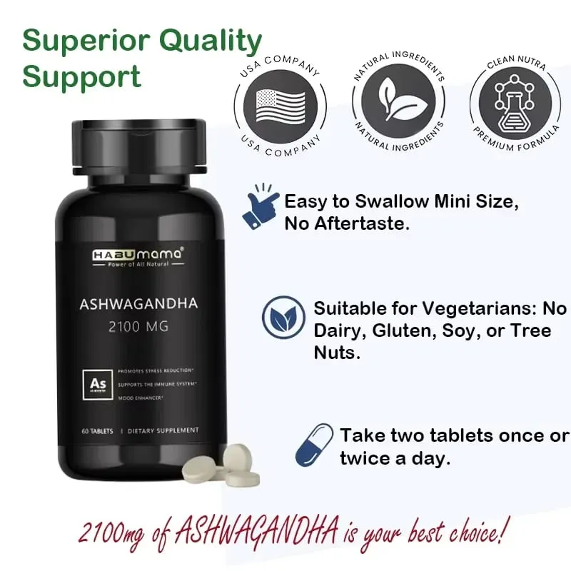 Suplemento energético Ashwagandha original, não transgênico, apoia a saúde reprodutiva, energizador natural — image 4