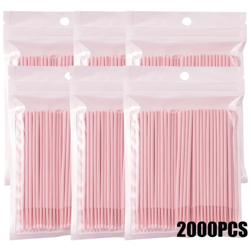 300/2000pcs MicroBrush Eyelash Cleaning Brush Lash Extension Individua Tools For Eyelashes Removing Swab Micro Makeup Brushes