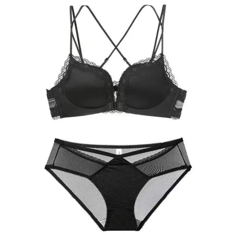 Women Leopard Front Closure Push Up Bra Small Bust Anti Spill Side Support Sexy Back Brassiere Size 32-38ABC Daily Wear Lingerie — image 15