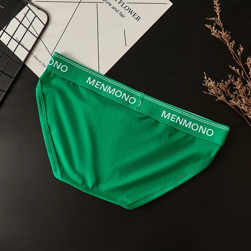 MEN cotton tide men's triangle bagong sexy low waist slim breathable youth personality U convex underwear men. — image 18