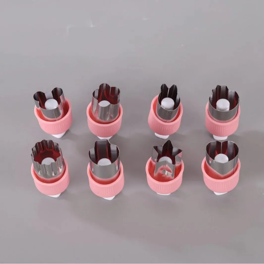 Kids Vegetable Fruit Shapes Cutter Set for Bento Box Decorating Cookie Stamps Lunch Making Kit — image 9