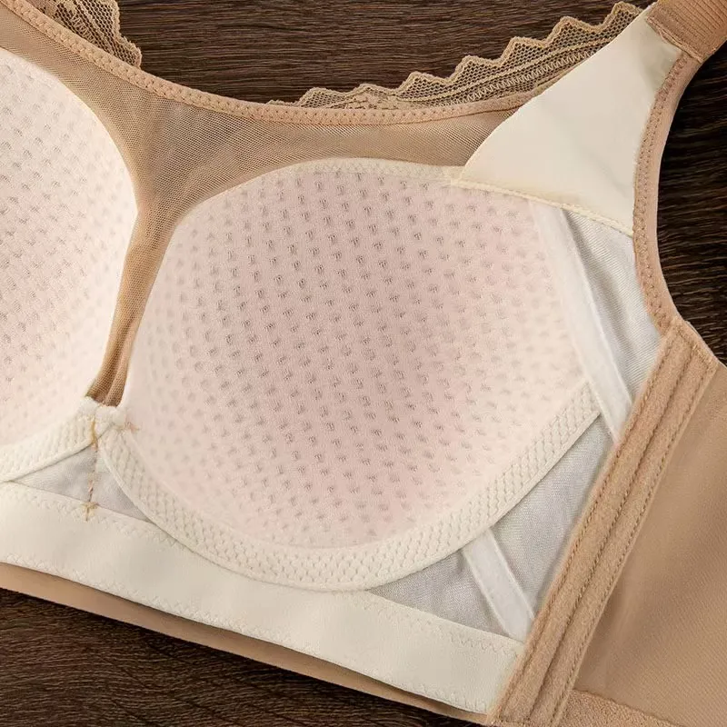 Plus Size Ladies Bra Thin No Steel Ring Comfortable Breathable Bras Adjustable Underwear Push Up Sexy Women Lingerie Bra BCD Cup — image 5