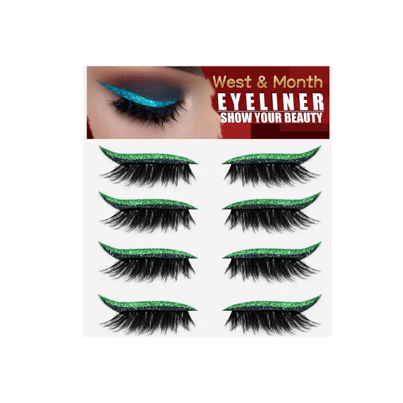 2in1 Eyeshadow Eyeliner Stickers False Eyelashes Waterproof Eyelash Liner Patches Instant Cat Eye Natural Look Party Eye Makeup — image 12
