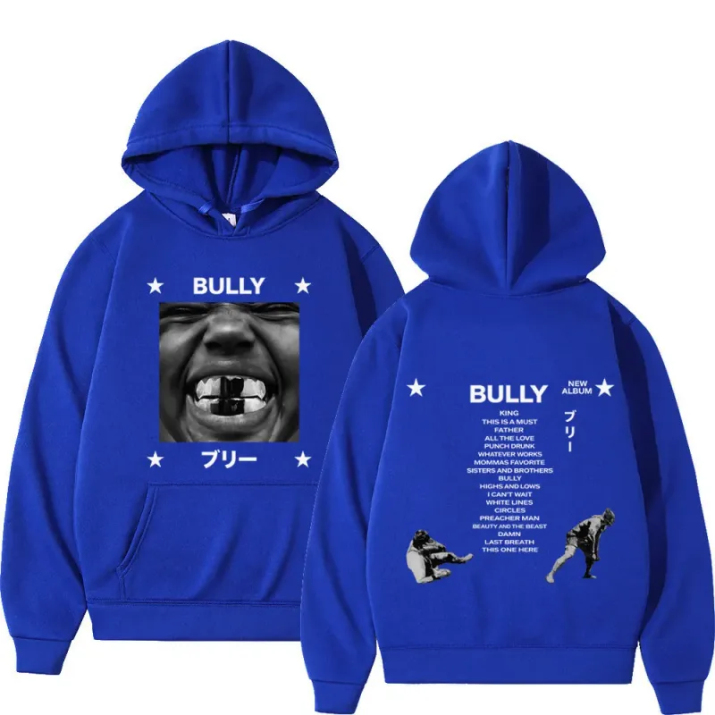 Kanye West Bully Album 2026 Tour Print Hoodie Men Women Gothic Punk O-Neck Pullover Loose Casual Hip-hop Streetwear Sweatshirts — image 12