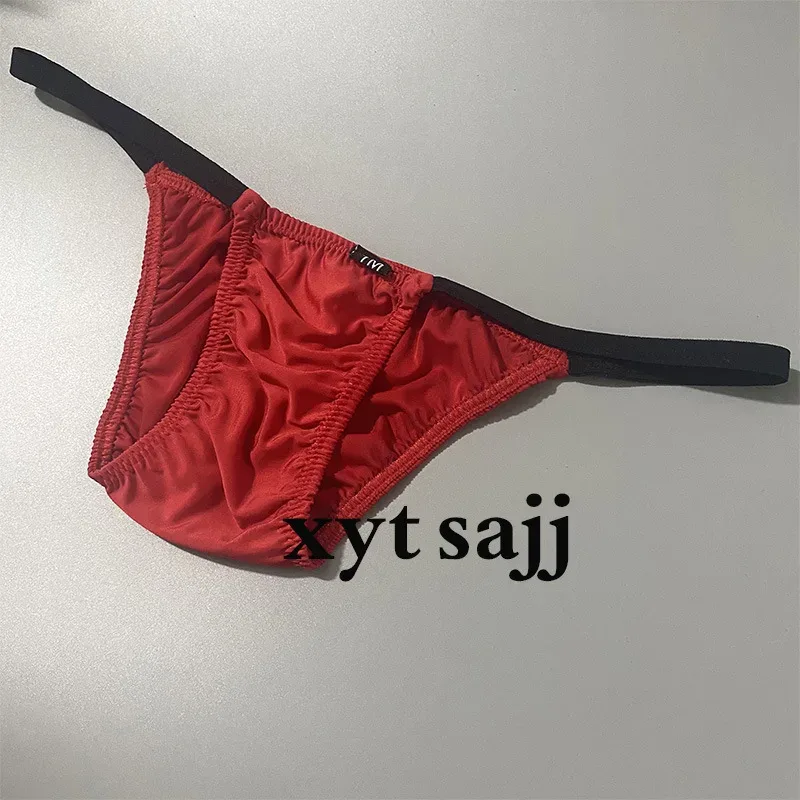 Slim Fit Color Block Thin Strap Triangle Underwear for Men Low Rise Breathable Soft Fabric Daily Male Briefs — image 3