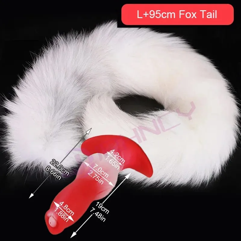 Anal Plug na may Tail BDSM Adult Sex Game Cosplay 18+ Anal Dildo para sa Babae Mga Lalaki Silicone Soft Butt Plug Gay Sex Toys para sa Party BDSM — image 23