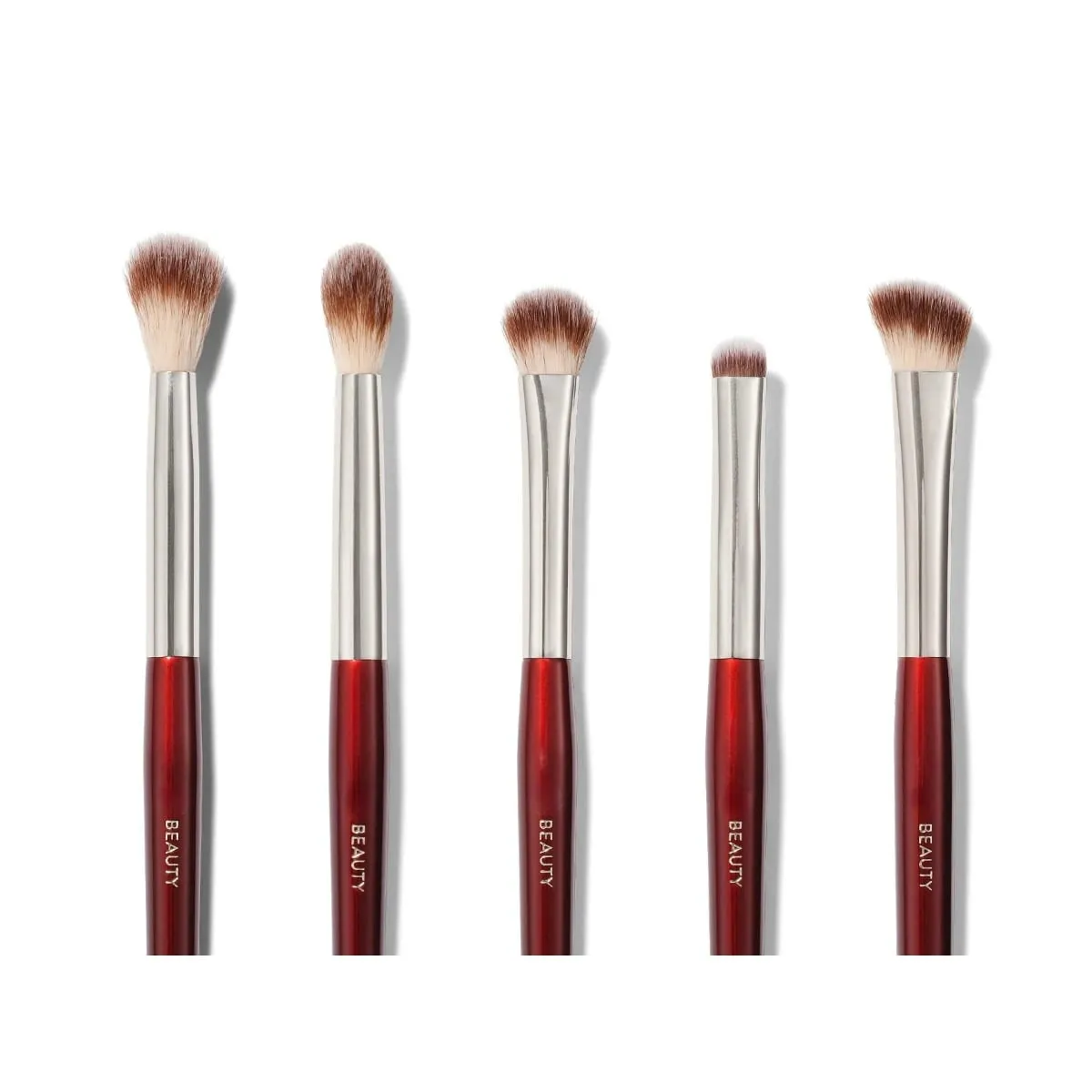 Essentials Eye Brush Set 5pcs Eyeshadow Makeup Brushes Kit with Box Red and Soft Synthetic Hair — image 4