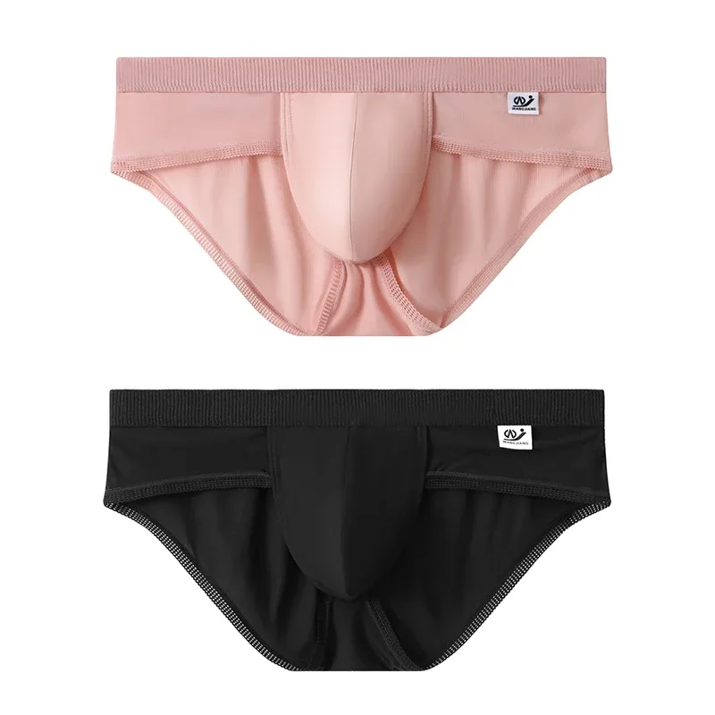 Men's Ice Silk Seamless Briefs Ultra-Thin Breathable Underwear with Sexy U Convex Pouch Mid-Waist Comfortable Summer Shorts — image 30