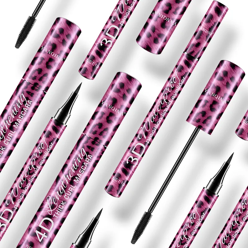 4D Waterproof Mascara & Liquid Eyeliner Set Thick Curling Eye Makeup Cosmetic Kit For Beginners — image 5