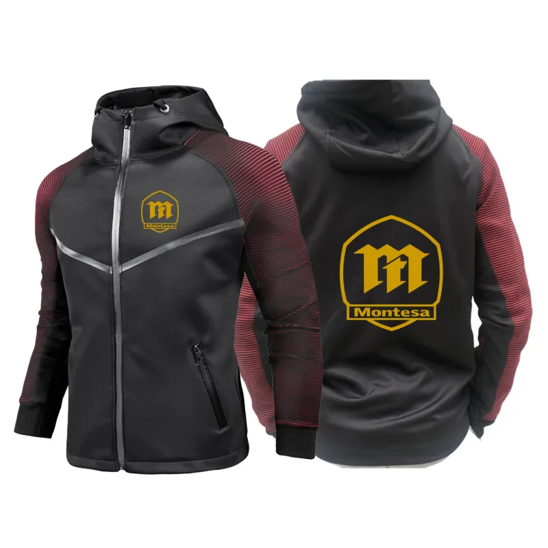 2025 Spring And Autumn Man's Montesa Espana Motorcycles Logo Print Sweatshirt Racing Suit Jacket Classic Cardigan Coat Hoodies — image 2