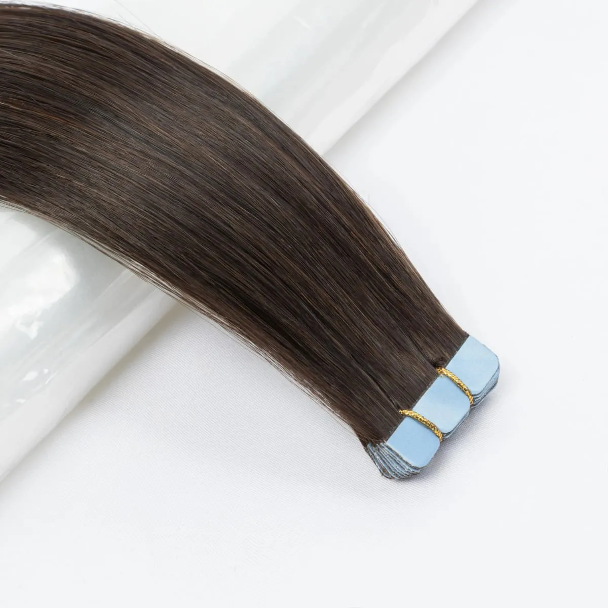 Human Hair Mini Tape In Extensions Skin Weft Machine Remy Natural Tape In 10pcs For Side Tape On Hair 12-24 Inch