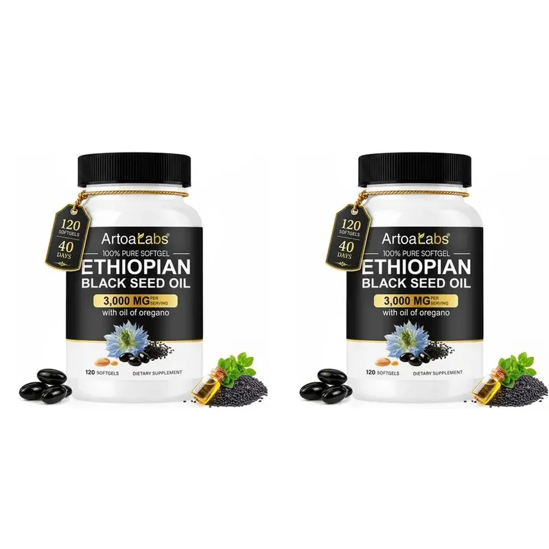 Óleo de semente preta etíope 3000 mg cápsulas moles com óleo de orégano apoiam a saúde imunológica, equilíbrio digestivo e vitalidade diária 120 contagens — image 9