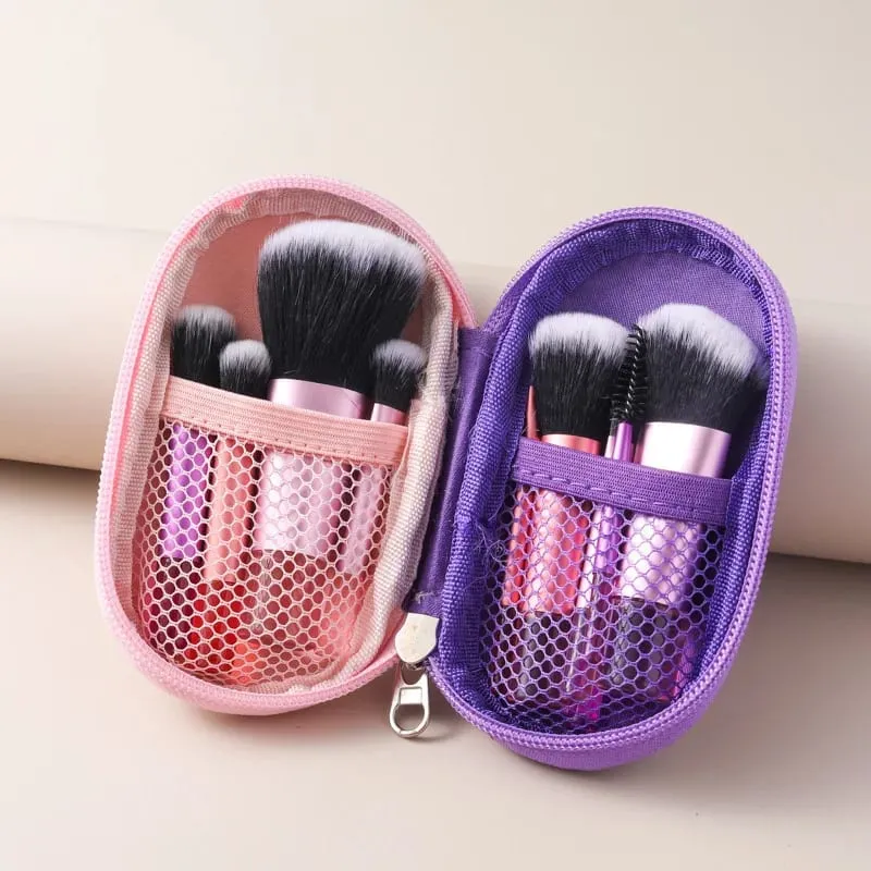10pcs Makeup Brush Sets Plastic Mini with Bag Multifunctional Makeup Brush Travel Portable Makeup Tool — image 5