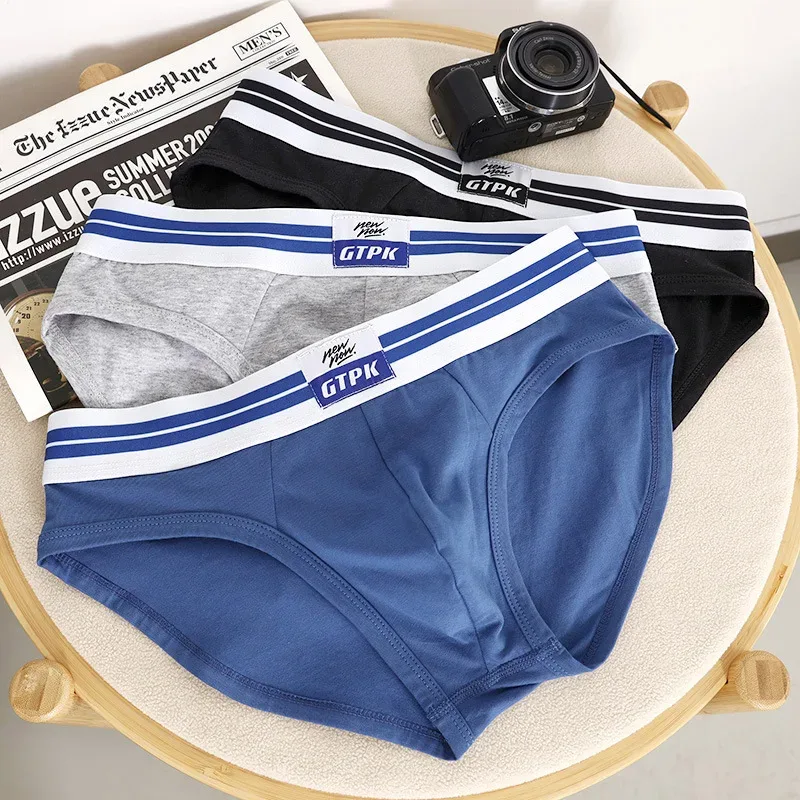 [Bloom the love] marca 3 peças de algodão breve roupa íntima masculina novos cuecas masculinas homme homem boxershorts tamanho M-3XL E099-HR