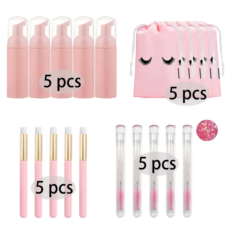20/40Pcs 60ml 플라스틱 리필 가능 누출 방지 빈 폼 펌프 병 래쉬 샴푸 키트 여행 비누 디스펜서 페이스 워시 메이크업 도구