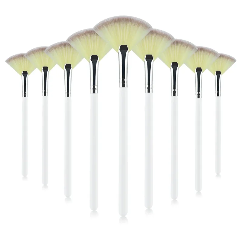 1pc Soft Facial Fan Brush Blush Fan Mask Brushes Slim Soft Face Mask Brush Applicator For Peel Glycolic Masks Makeup — image 10