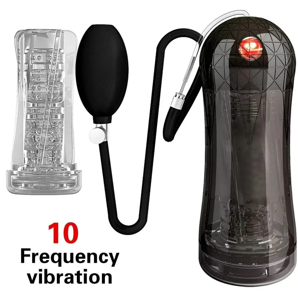Male Masturbation Cup Adult Products Pocket Pussy Glans Stimulator Penis Trainer Inflatable Bulb Squeeze Sex Toys For Men — image 2