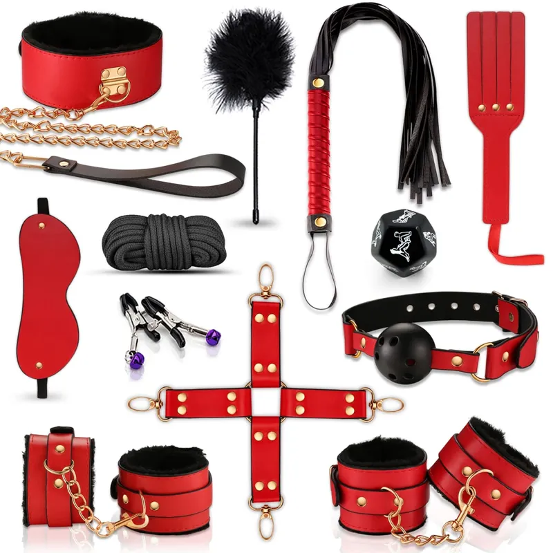 G Spot Dildo Vibrator Anal Plug Bondage Set Sex Toys For Women Whip Handcuffs For Sex Bdsm Exotic Adult Games — image 7