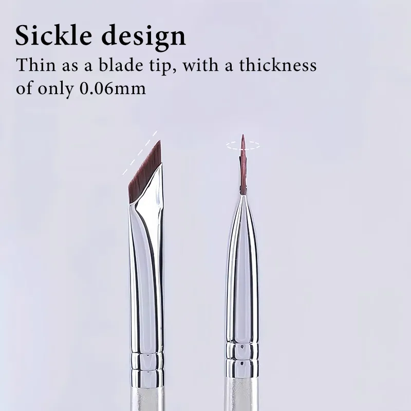 1/2/3PCS Professional Ultra Thin Angled Eye Liner Brush Fine Angle Flat Eyebrow Contour Makeup Detail Brushes Face Makeup Tools — image 3