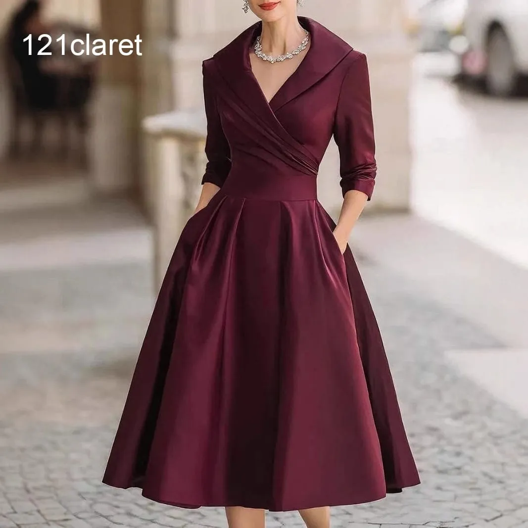 Maiksing manggas na Chiffon Evening Dress Pambabae Party Dress Monochromatic Bohemian Long Elegant Bago 2022 — image 2