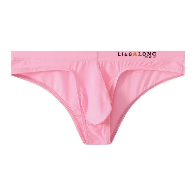 Cuecas masculinas biquíni sexy roupa interior masculina de seda gelo pênis bolsa cuecas calzoncillos hombre deslizamento gay lingerie sólida — image 23