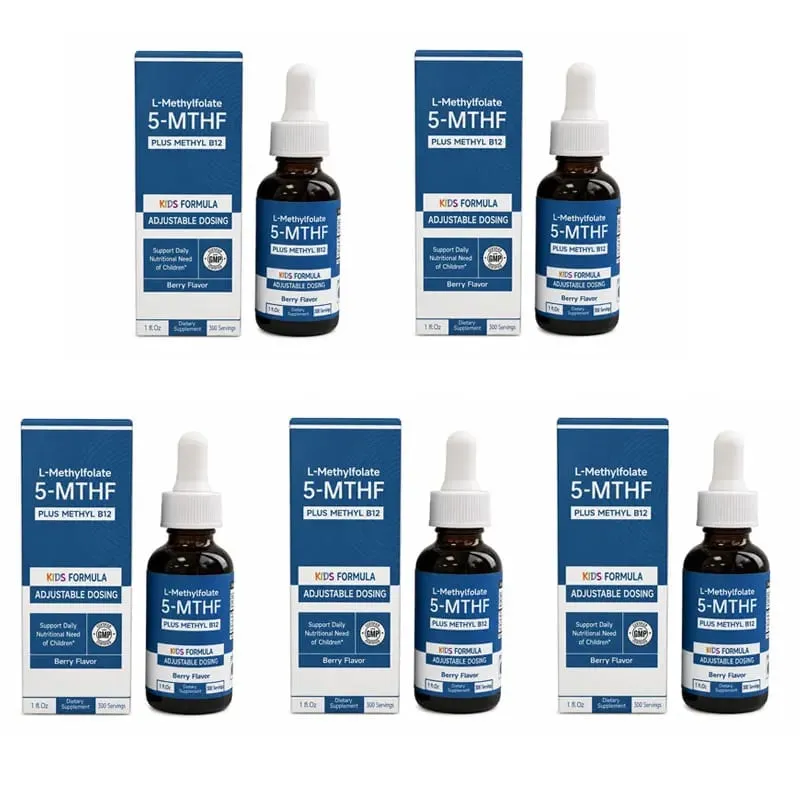 L-Methylfolate 5-MTHF Methyl B12 Drops for Kids Organic Berry Flavor Liquid Folate Supplement for Children Vegan 1 Fl Oz 30 ML — image 12