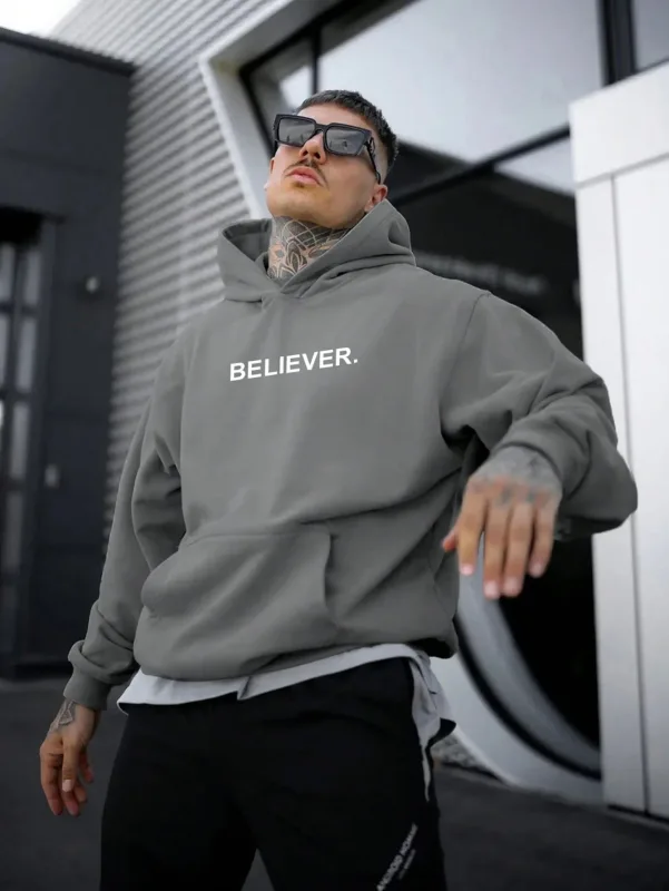 2026 Autumn Winter Hoodie Believer Letter Print Men's Sport Casual Sweatshirts Hoodie Women Fashion Harajuku Oversized Hoodies — image 5