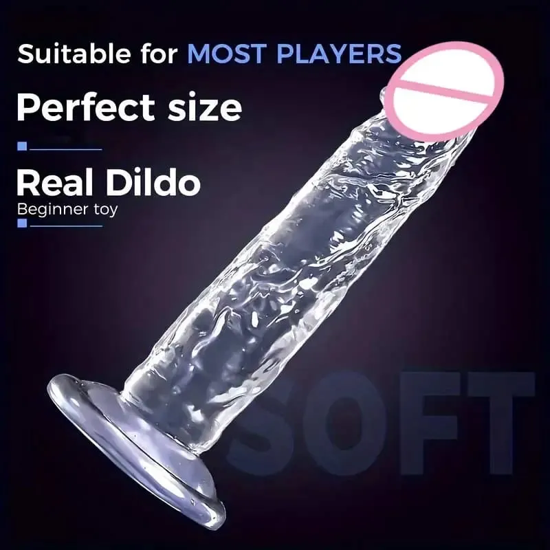 Super barato realista macio feminino erótico anal grande vibrador ventosa geléia pau brinquedos sexuais clitóris macio masturbadores vaginais pênis — image 3
