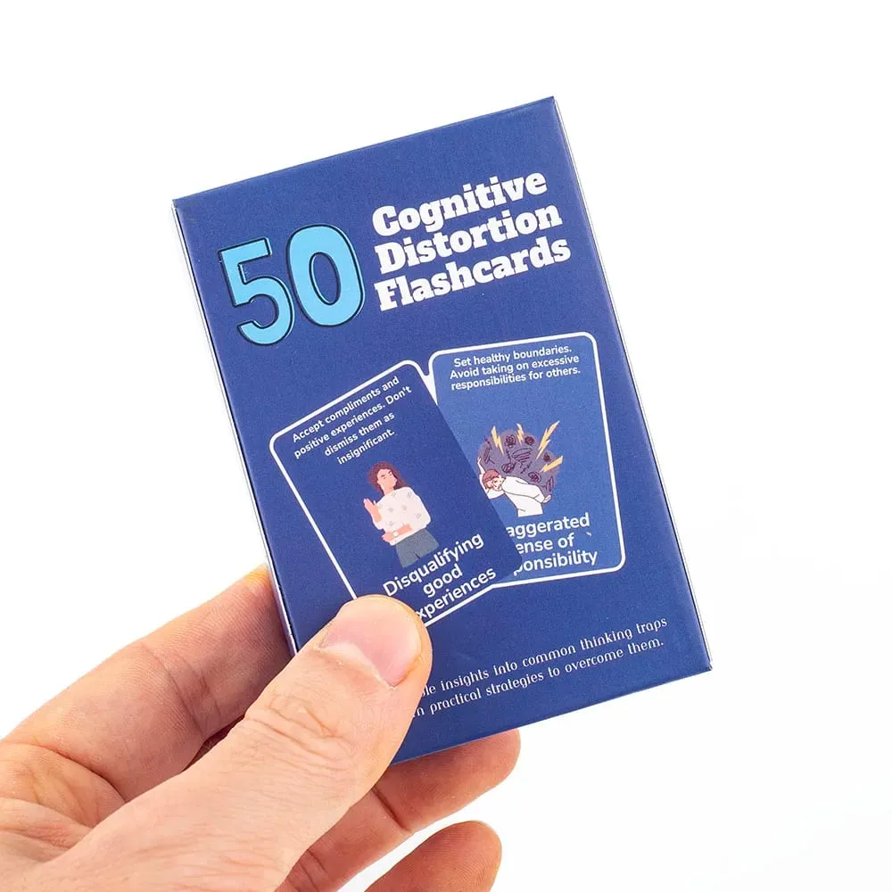 50pcs Mental Wellness Flashcards Game Cognitive Distortion Thinking Traps Coping Skills Emotional Regulation Board Game — image 3