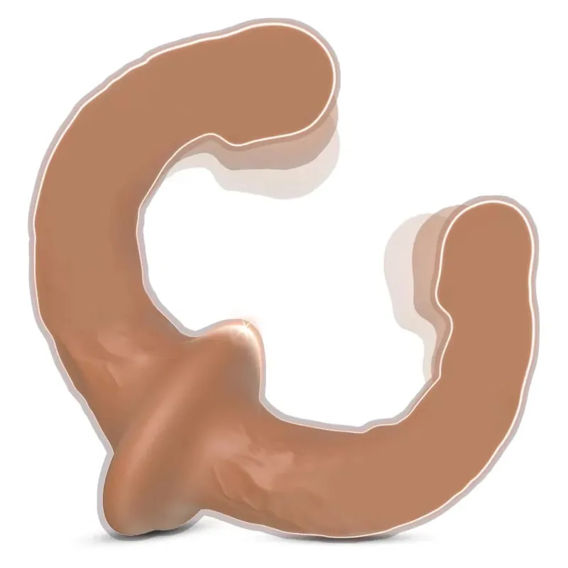 APP Strapless Strap-On G-Spot Dildo Vibrator Realistic Double-Ended Vibrating Butt Plug Anal Sex Toys for Women Lesbians Couples — image 11