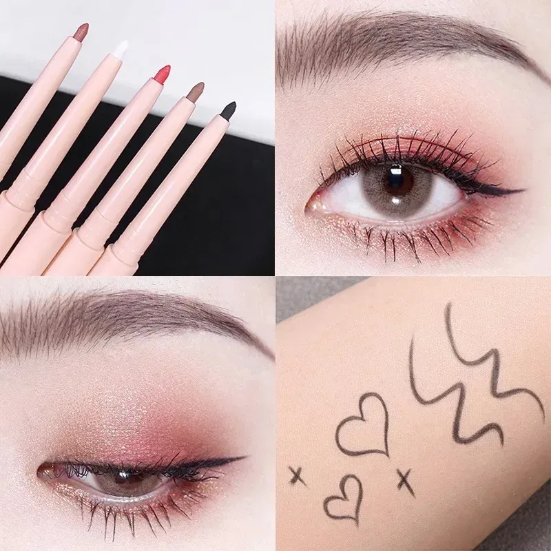 Matte Red Brown Eyeliner Gel Pen Ultra-thin Long Lasting Quick Dry Smooth Colorful Eye Shadow Lying Silkworm Pen Makeup Cosmetic — image 11