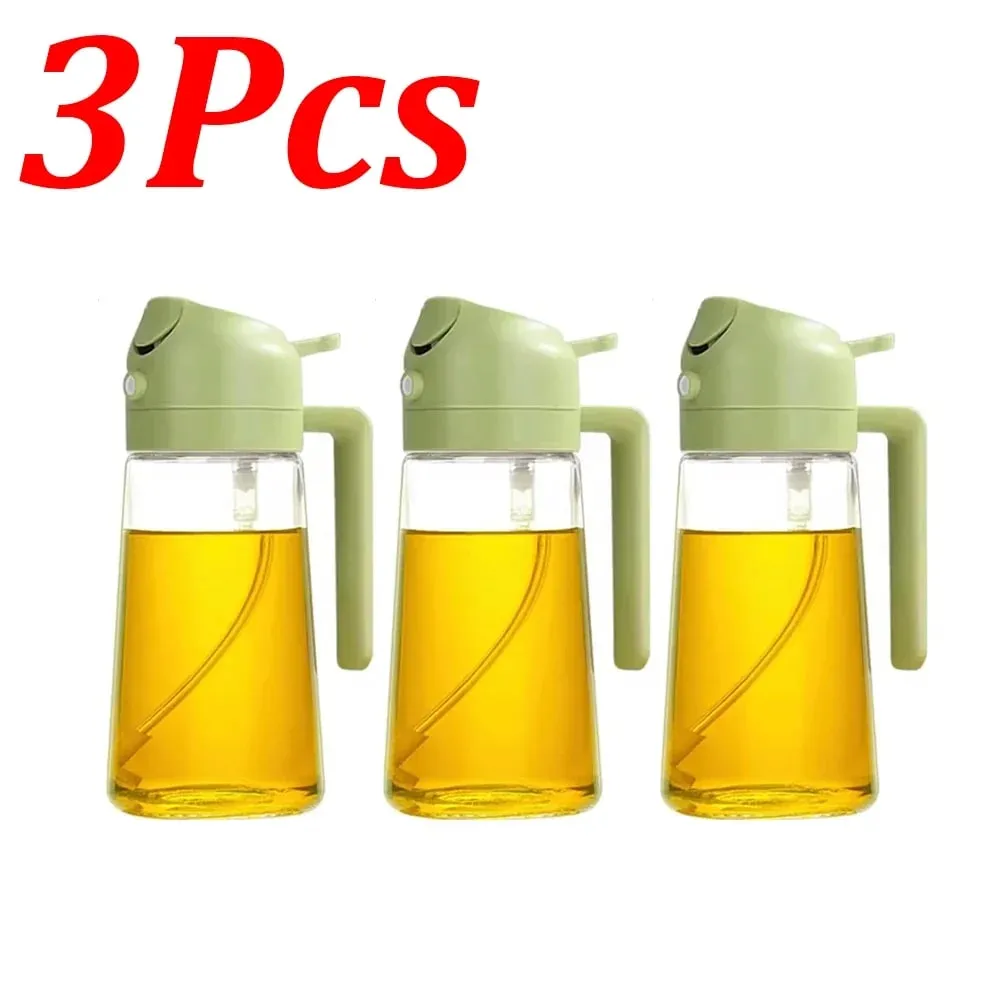 Pulvérisateur d'huile d'olive en plastique 500ml 2 en 1, 1 à 4 pièces, pulvérisateur d'huile de cuisson pour friteuse à Air de cuisine, cuisson de salade, grillades BBQ — image 18
