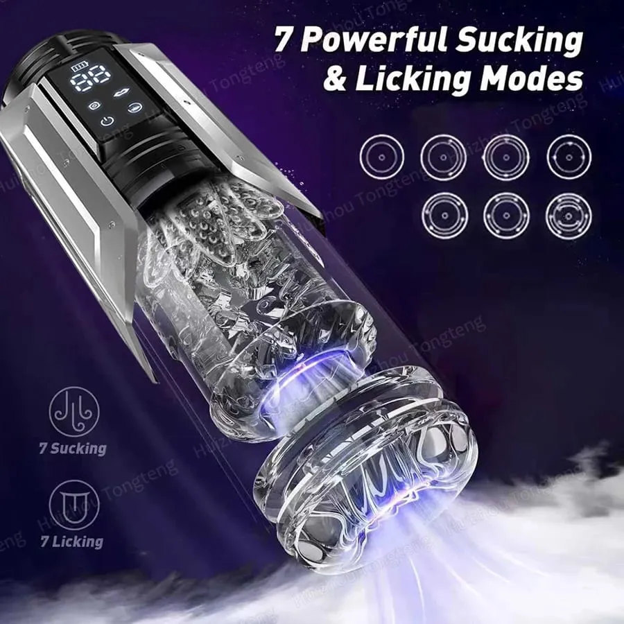 Automatic Blowjob Machine Hands Free Stroker Strap On Harnes Sex Toy with 7 Thrust & Rotate &Sucking& Vibrating Modes Adult Toys — image 4