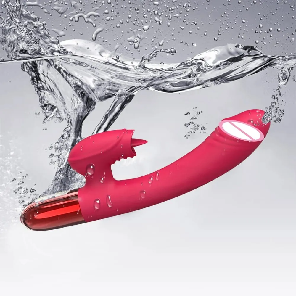 Sexleksaksvibrator för kvinnor Klitorisstimulator Kvinnlig onanist G Spot Dildo med tungslickande Vuxna Varor 18+ — image 6