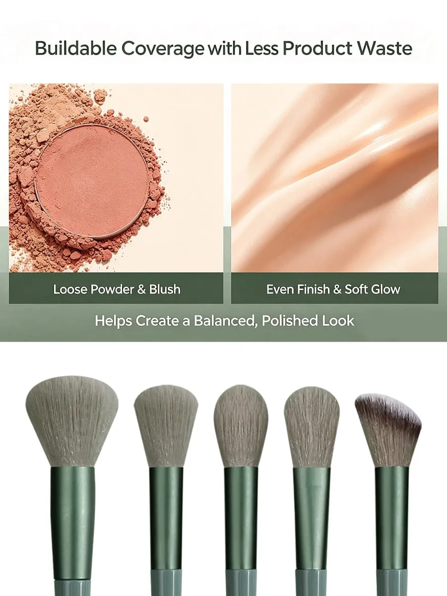 19Pcs Multifunctional Makeup Brush Set With Storage Box Soft Brushes With Makeup Puffs & Cleansing Sponge Complete Face Makeup — image 5