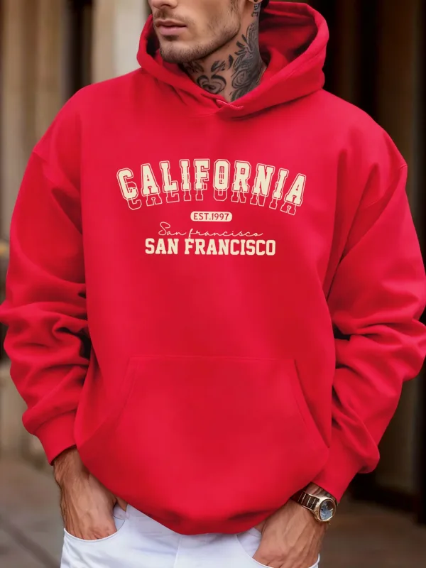California San Francisco Est 1997 Print Soft Loose Hoodies Fleece Autumn Sportswear Men'S Sport Jogging Sweatshirts Comfy Tops — image 11