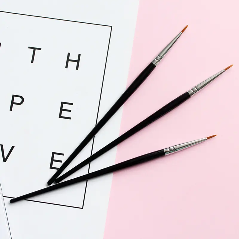 Women Makeup Brushes Fine Eyebrow Cream Brush Black Eyeliner Brush Eyeliner Pen Mink Hair