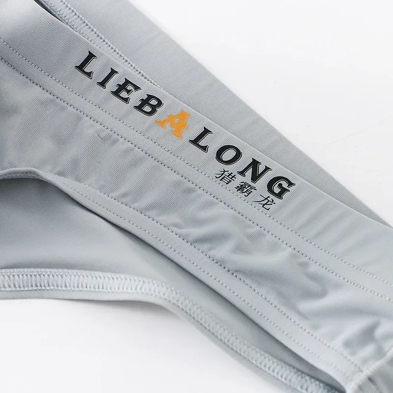 Cuecas masculinas biquíni sexy roupa interior masculina de seda gelo pênis bolsa cuecas calzoncillos hombre deslizamento gay lingerie sólida — image 9