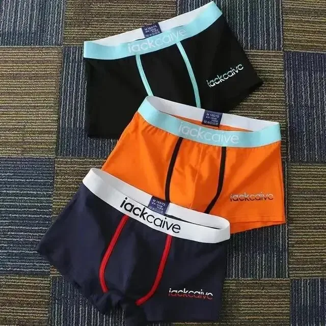 3 pçs calcinha masculina de algodão boxers masculino respirável homem boxer impresso cuecas confortáveis shorts masculinos roupa interior M-3XL — image 32