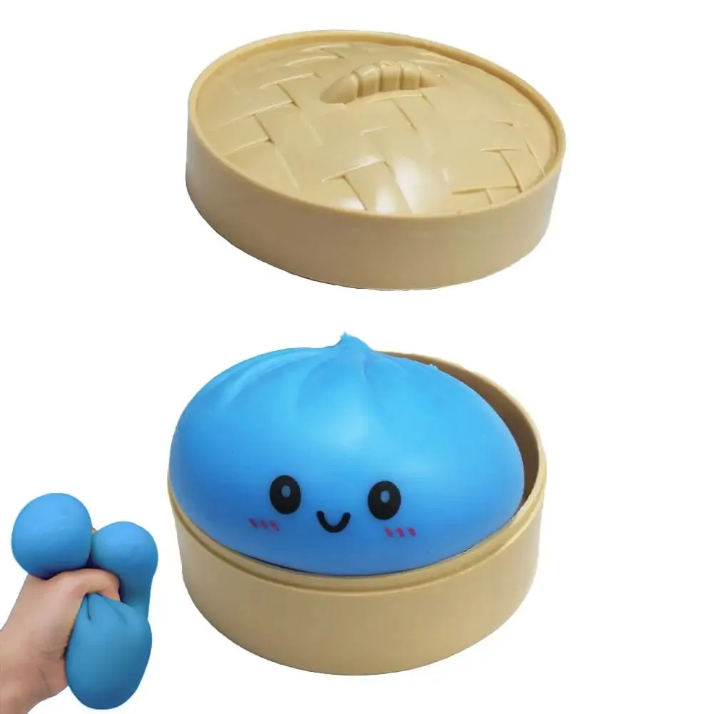 Large Dumpling Pillow Soft Huggable Plush Toy for Home Decor Adorable Dumpling Shape with Playful Expression Dough Ball