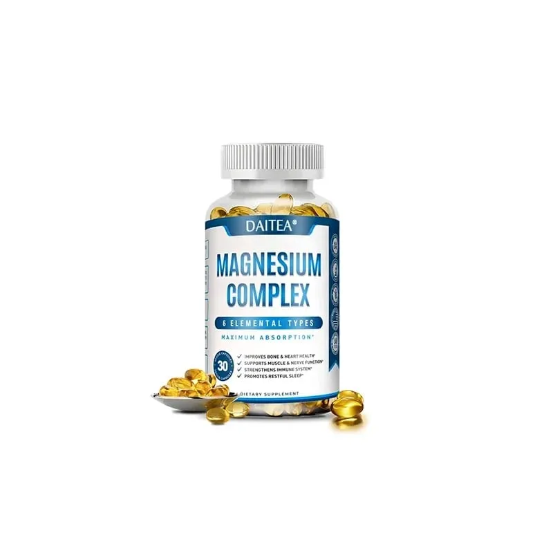 Magnesium Complex Capsules - Muscle and Cardiovascular Health Supplement Sleep Stress and Anxiety Formula